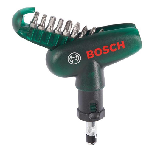 Bosch 10 Piece Screwdriver Handle With Bits image