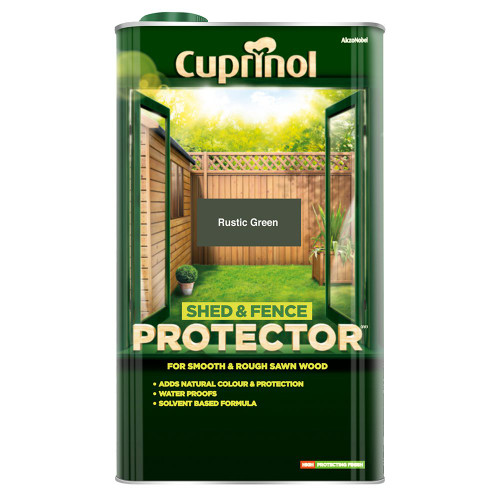 Cuprinol Shed & Fence Protector Rustic Green 5 Litre image