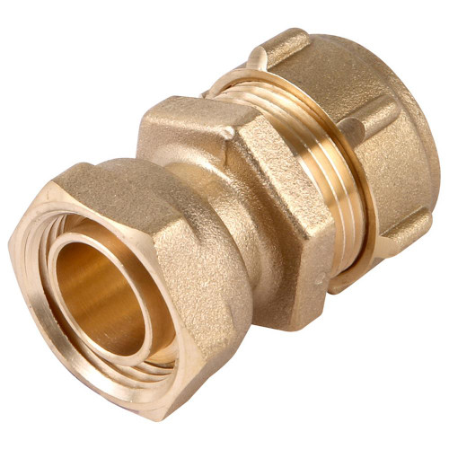 15mm x 1/2'' Compression Straight Tap Connector - Pack of 10 image