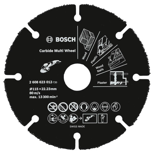 Bosch 115 x 22.23mm Carbide Multi-Wheel for Mini Grinders