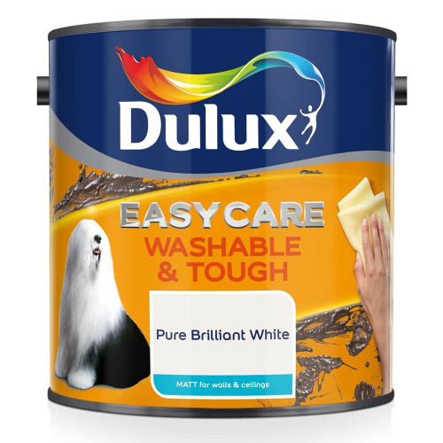Dulux Easycare Washable & Tough Matt White Paint (2.5 Litre) image