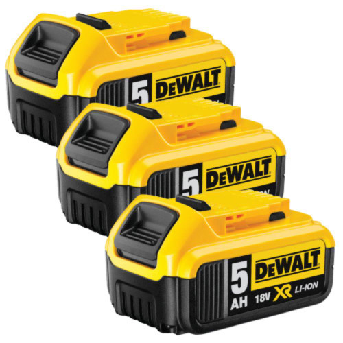 Dewalt DCB184 5.0Ah 18V XR Li-Ion Battery - Pack of 3 image