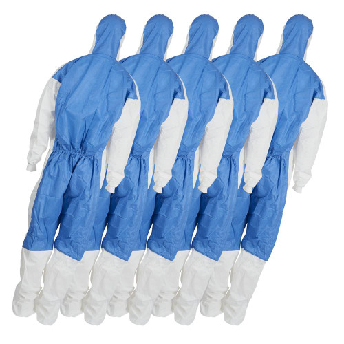 3M 4535 Type 5/6 Protective Coveralls (Blue/White) (Pack of 5) image