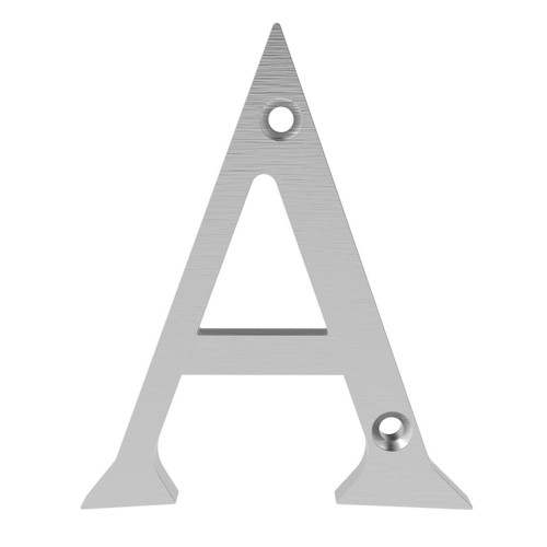 Carlisle Brass Letter Face Fix A - Satin Chrome image Carlisle Brass Letter Face Fix A - Satin Chrome image