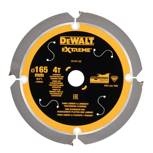 Dewalt DT1471-QZ 165mm x 20mm 4T Extreme PCD Saw Blade image