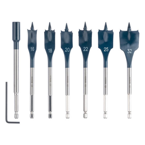 Bosch 7 Piece Self-Cut Speed Flat Drill Bit Set image