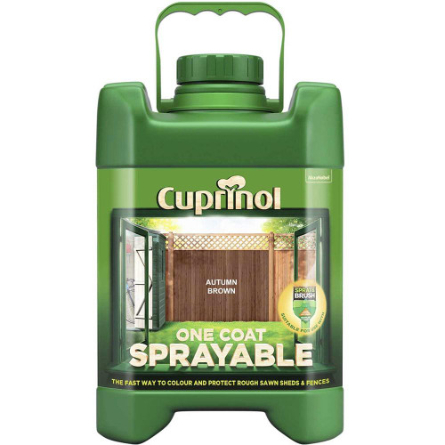 Cuprinol Spray Fence Treatment Autumn Brown 5 Litre image