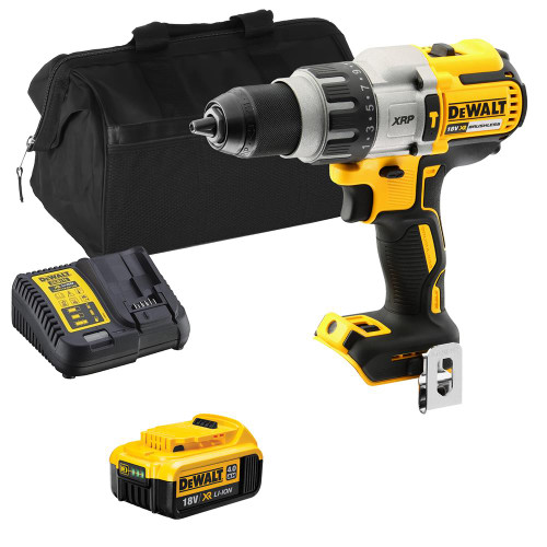 18v XR Combi Drill with 1 x 4Ah Battery, Charger and Bag image
