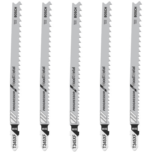 Bosch Jigsaw blade T 345 XF Progressor for Wood and Metal image Bosch Jigsaw blade T 345 XF Progressor for Wood and Metal image