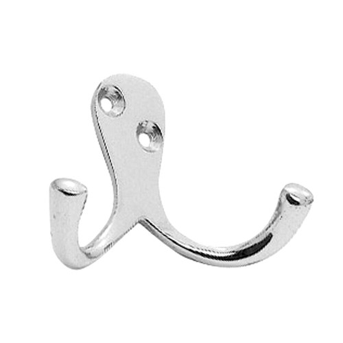 Carlisle Brass Victorian Double Robe Hook - Satin Chrome image