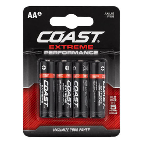 Coast Extreme Performance AA 1.5v Alkaline Batteries - Pack of 4 image