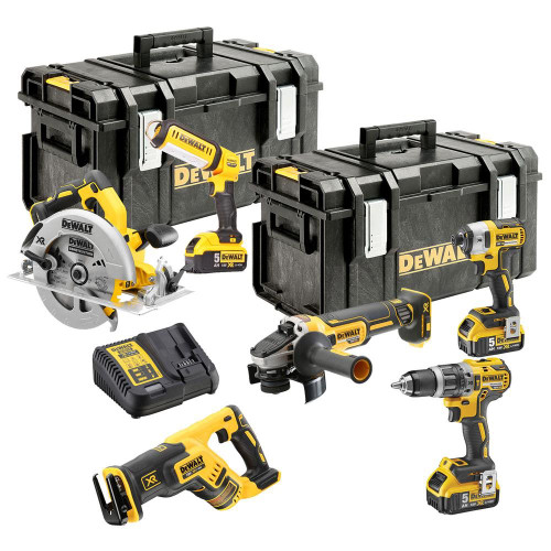 18v XR Brushless 6 Piece Kit with 3 x 5Ah Batteries, Charger and 2 x Cases image 18v XR Brushless 6 Piece Kit with 3 x 5Ah Batteries, Charger and 2 x Cases image