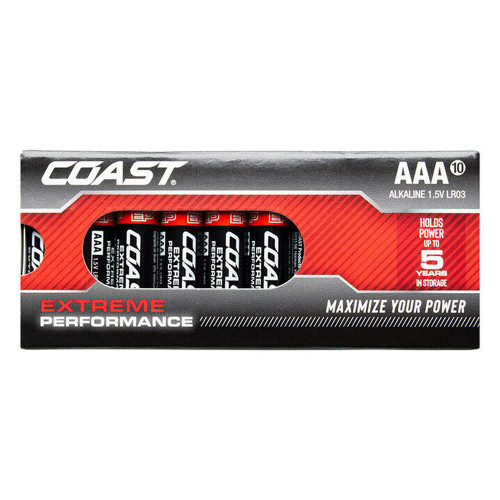 Coast Extreme Performance AAA 1.5v Alkaline Batteries - Pack of 10 image