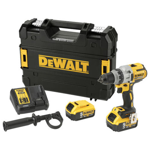 Dewalt DCD991P2 18V XR Brushless Drill Driver with 2 x 5.0Ah Batteries, Charger & Case image