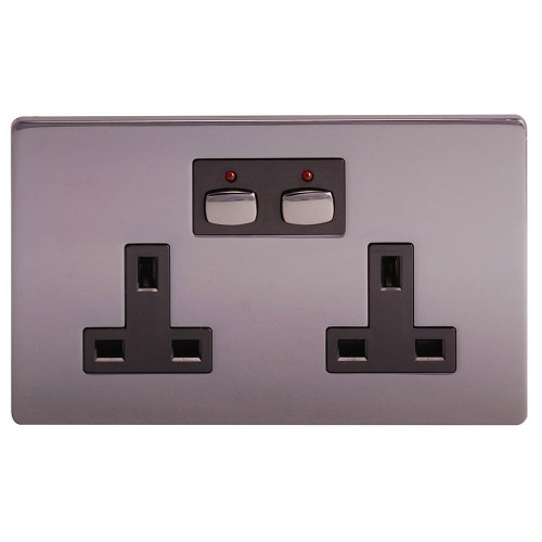 Energenie MiHome Style - Double Socket Nickel