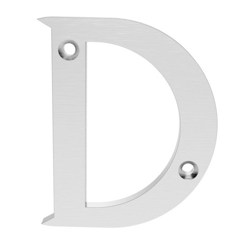 Carlisle Brass Letter Face Fix D - Satin Chrome image Carlisle Brass Letter Face Fix D - Satin Chrome image