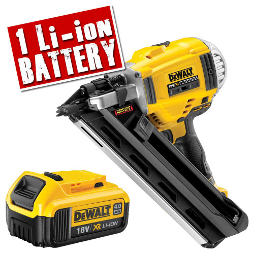 Dewalt Cordless 18v XR Li-ion Framing Nailer Body + 1 x 4.0ah Battery image