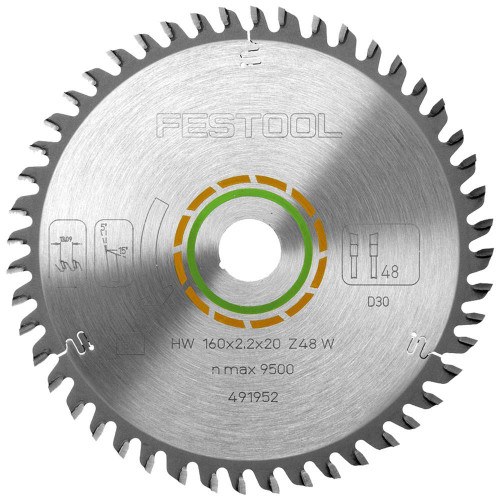 Festool 491952 160mm x 20mm 48T Wood Saw Blade