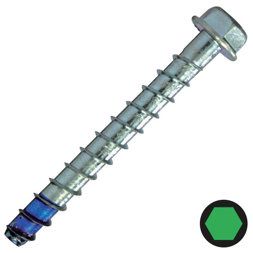 Dewalt BLUE-TIP Hex Head Zinc Plated Screw Bolt 10 x 120 - Pack of 25