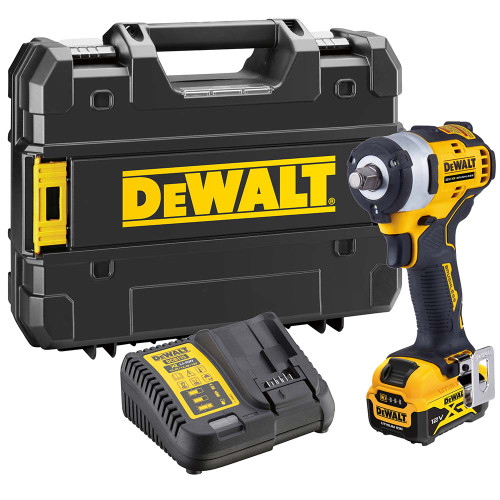 Dewalt DCF901P1 12V XR Brushless 1/2'' Impact Wrench with 1x 5.0Ah Battery, Charger & Case image