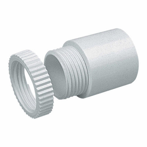 20mm uPVC Male Adaptor with Lock Ring White - Pack of 5