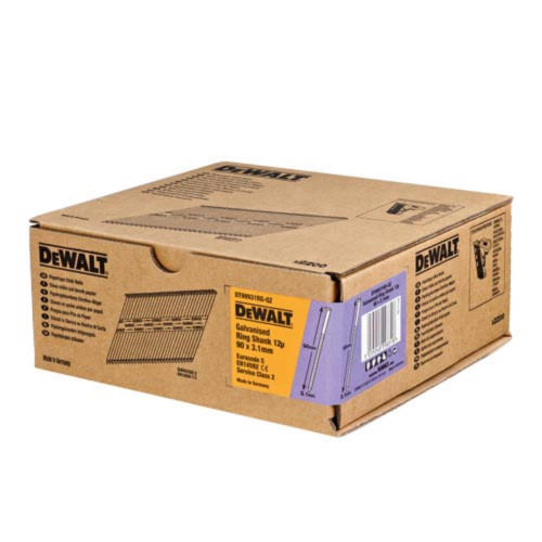 Dewalt 90mm Galvanised Ring Shank Nails - Pack of 2200 image