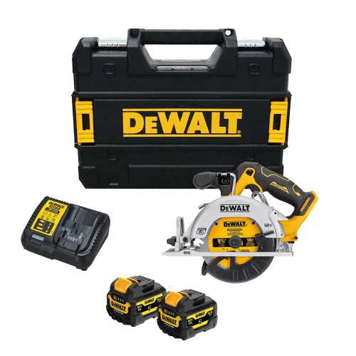 Dewalt DCS512P2 12v XR Brushless Circular Saw With 2x 5.0Ah Batteries, Charger & Case image