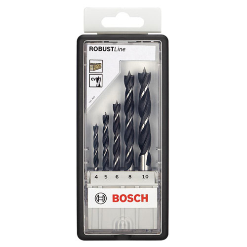 Bosch 5 Piece Brad Point Drill Bit Set image