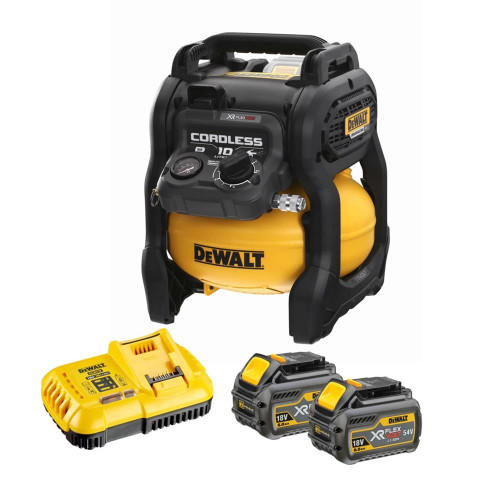 Dewalt DCC1054T2-GB 54V XR FLEXVOLT Compressor with 2 x 2Ah Batteries and Charger image
