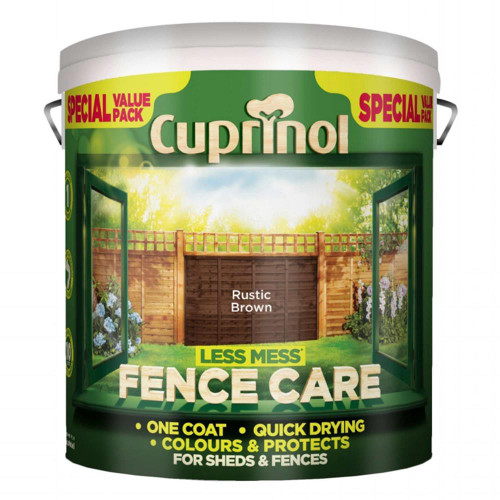 Cuprinol Less Mess Fence Care Rustic Brown 6 Litre image