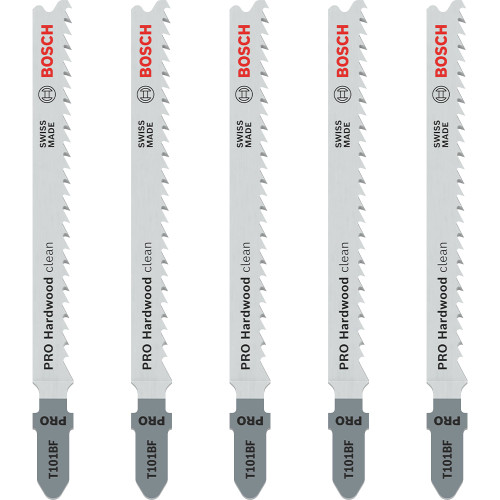 Bosch PRO T 101 BF Clean Cut for Hard Wood BIM Jigsaw Blades - Pack of 5 image