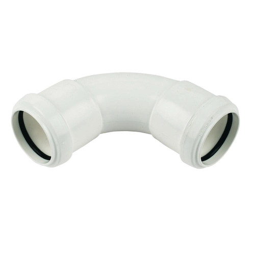 Floplast 40mm White Polypropylene 92.5° Bend - Pack of 25