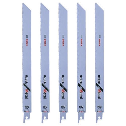 Bosch S1122BF BIM 225mm Reciprocating Blades (Flexible for Metal) - Pack of 5 image