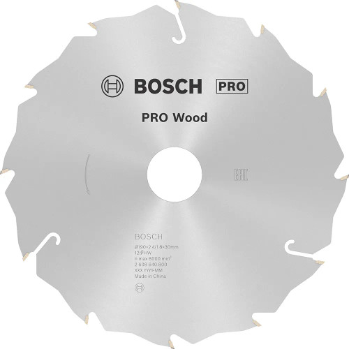 Bosch PRO 190mm x 30mm 12T SPEEDLINE Wood Circular Saw Blade image
