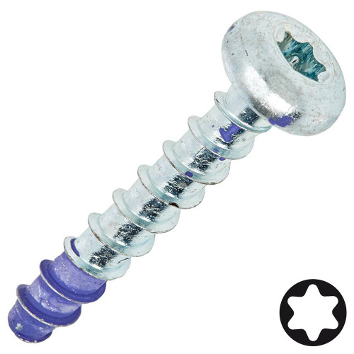 Dewalt BLUE-TIP Pan Head Zinc Plated Screw Bolt 6 x 45 - Pack of 100