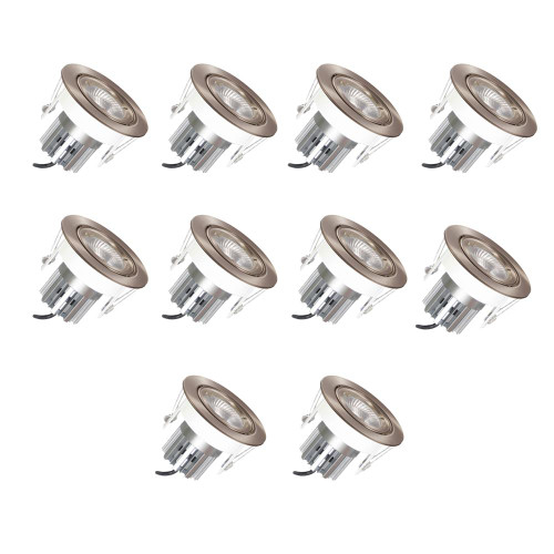 EMCO Die Cast Round Fixed Downlight for 35mm MR11 LEDs - Chrome Pack of 10 image