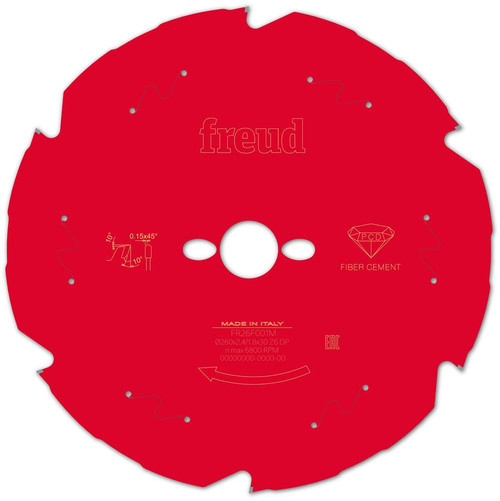 Freud Fiber Cement Mitre Saw Blade 260mm x 30mm 6T Corded image
