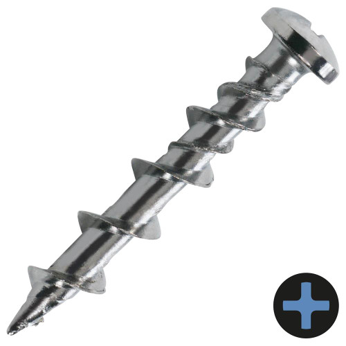 Dewalt 32mm Pan Head Screw Anchor Chrome - Pack of 100 Dewalt 32mm Pan Head Screw Anchor Chrome - Pack of 100