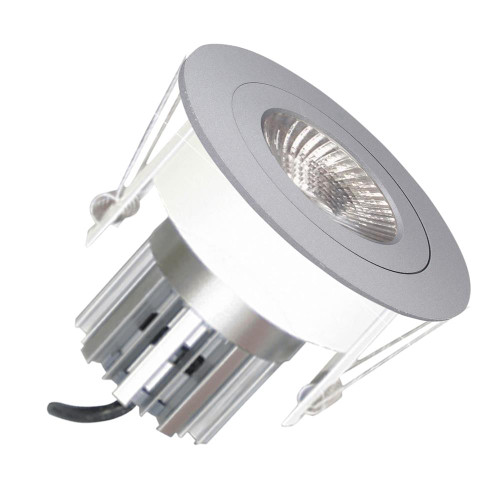 EMCO Die Cast Round Fixed Downlight for 35mm MR11 LEDs - Satin Silver image