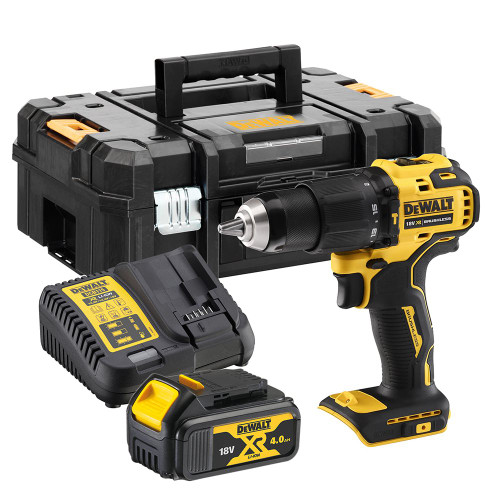Dewalt DCD709M1T 18V XR Brushless Combi Drill with 1x 4.0Ah Battery, Case & Charger image