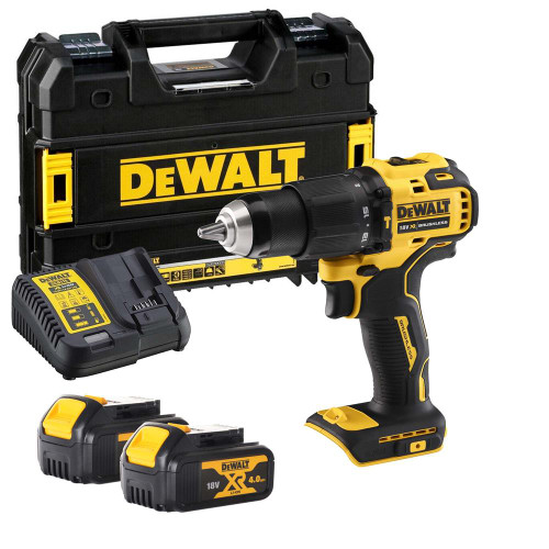 Dewalt DCD709M2T 18V XR Brushless Combi Drill with 2x 4.0Ah Batteries, Charger & Case image