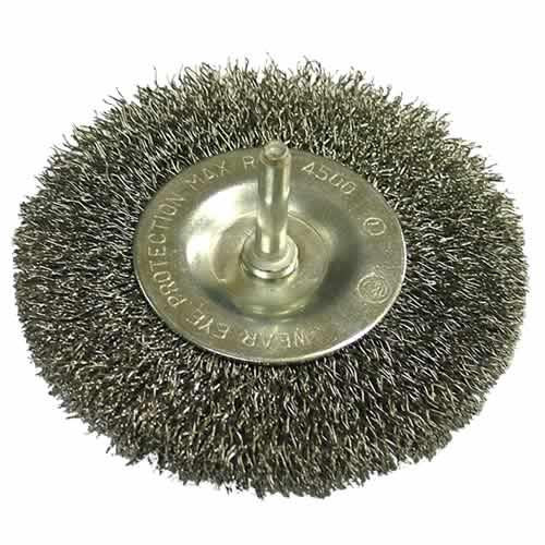 Wire Brush 100mm x 6mm Shank 0.30mm