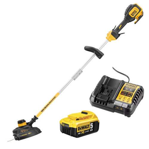 Dewalt DCM561P1S 18V XR Brushless Split Shaft String Trimmer, 1x 5.0Ah Battery & Charger image