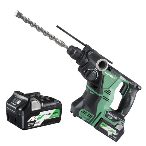 Hikoki DH36DPA/JRZ 36v MultiVolt SDS+ Drill with 2 x 2.5Ah Batteries, Charger and Case image