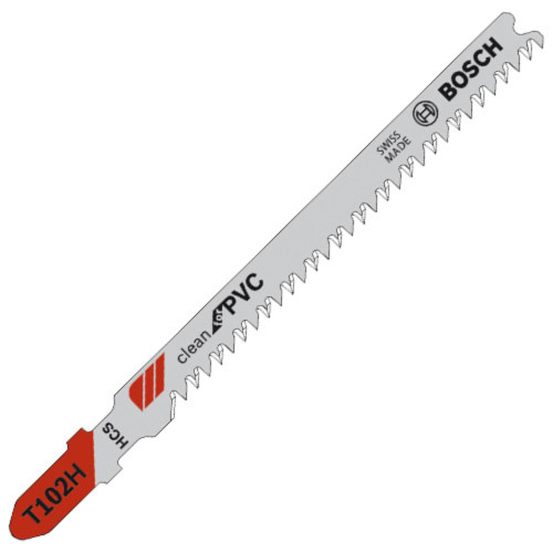 Bosch HCS Jigsaw Blades T102H (Clean Cut for PVC, PA, PA Sheets) - Pack of 5 image