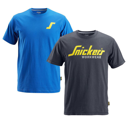 Snickers Logo Promo T-Shirt Grey/Blue - Pack of 2 image