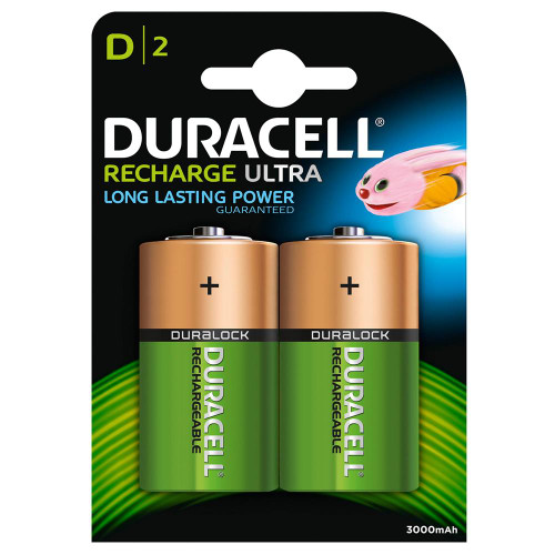 Duracell Recharge Ultra D Batteries Pack of 2 image