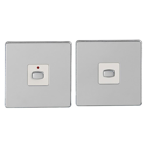 Energenie MiHome 1-Gang Light Switch Chrome (Master/Slave) - Pack of 2 image