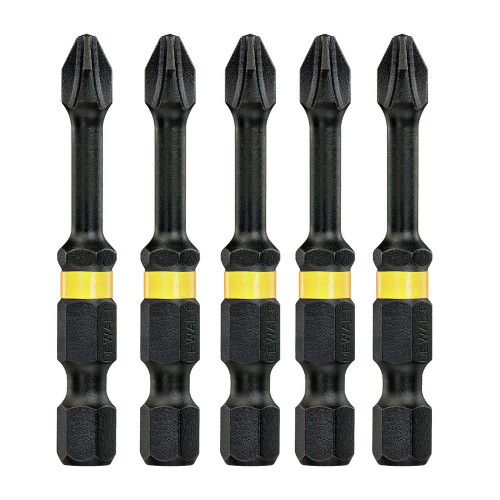 Dewalt PH2 50mm Impact Torison Screwdriver Bits - Pack of 5 image