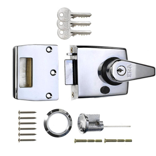 ERA Nightlatch 60mm Pol/Ch Body, Cylinder image